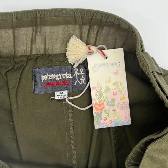 Johnny Was ZOLA POPLIN SHORT Vintage Green