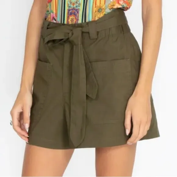 Johnny Was ZOLA POPLIN SHORT Vintage Green