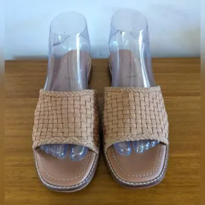 Joie Braided Leather Slip-On Mule Sandals sz 8 EUC