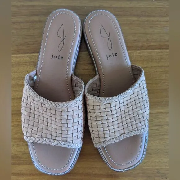 Joie Braided Leather Slip-On Mule Sandals sz 8 EUC
