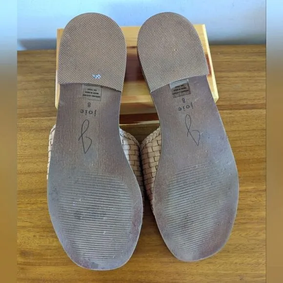 Joie Braided Leather Slip-On Mule Sandals sz 8 EUC