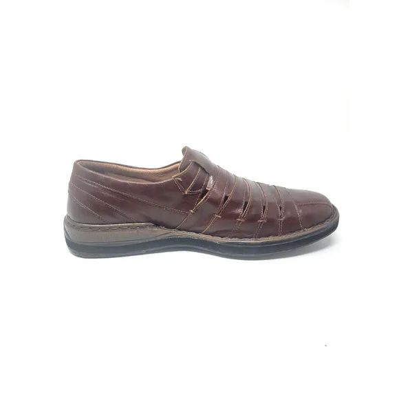 Josef Seibel 1/2&quot; Left Lift Build Up Sandals - Men's Sz 11 Leather Dress Shoes