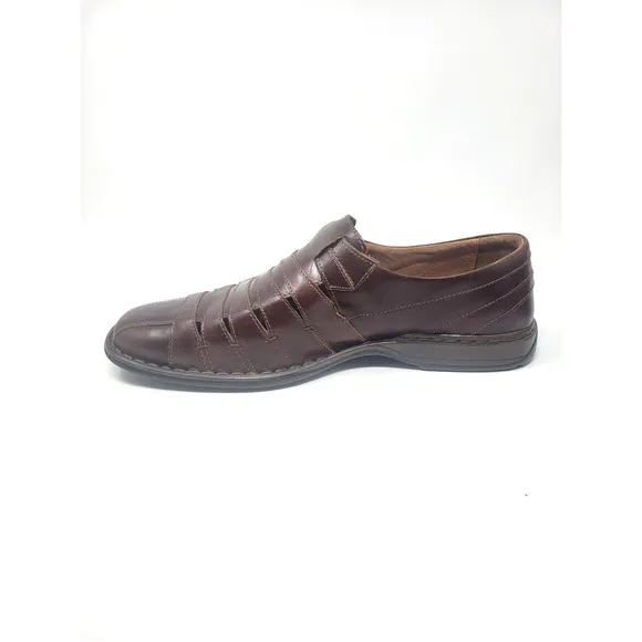Josef Seibel 1/2&quot; Left Lift Build Up Sandals - Men's Sz 11 Leather Dress Shoes