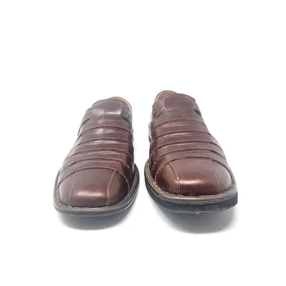 Josef Seibel 1/2&quot; Left Lift Build Up Sandals - Men's Sz 11 Leather Dress Shoes