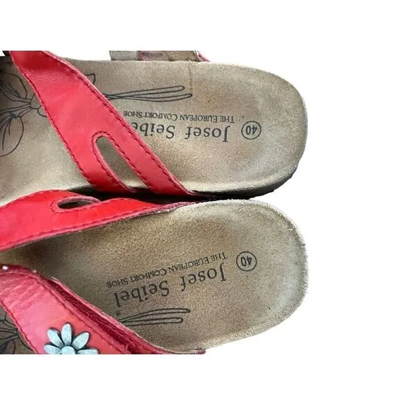 Josef Seibel az 40 Slip On Tonga Sandals Red