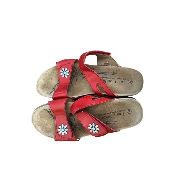 Josef Seibel az 40 Slip On Tonga Sandals Red