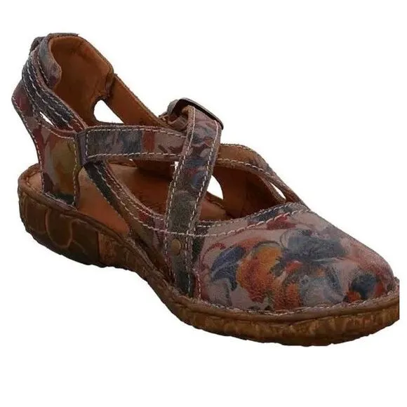 JOSEF SEIBEL Women's Closed Toe Stitch Fisherman Sandal Shoes Size Us 5.5 EU36‎