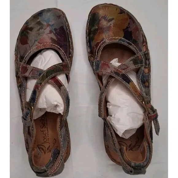 JOSEF SEIBEL Women's Closed Toe Stitch Fisherman Sandal Shoes Size Us 5.5 EU36‎