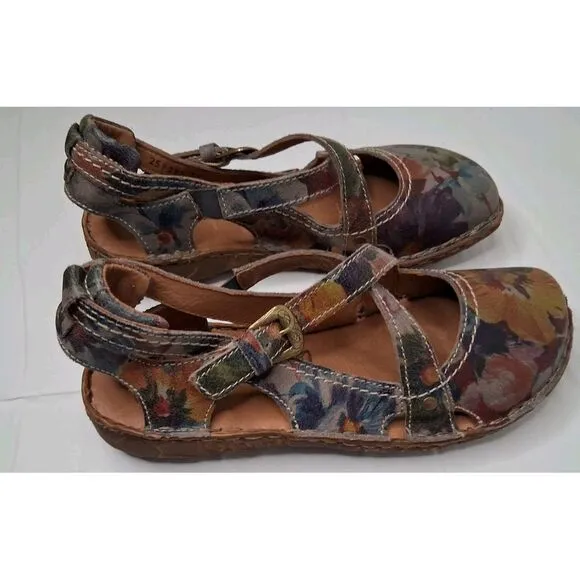 JOSEF SEIBEL Women's Closed Toe Stitch Fisherman Sandal Shoes Size Us 5.5 EU36‎
