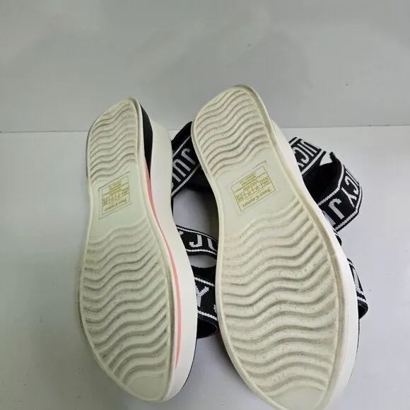 Juicy Couture Impulse Wedge Ankle Strap Logo Sandals Size 7