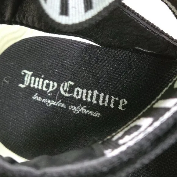 Juicy Couture Impulse Wedge Ankle Strap Logo Sandals Size 7