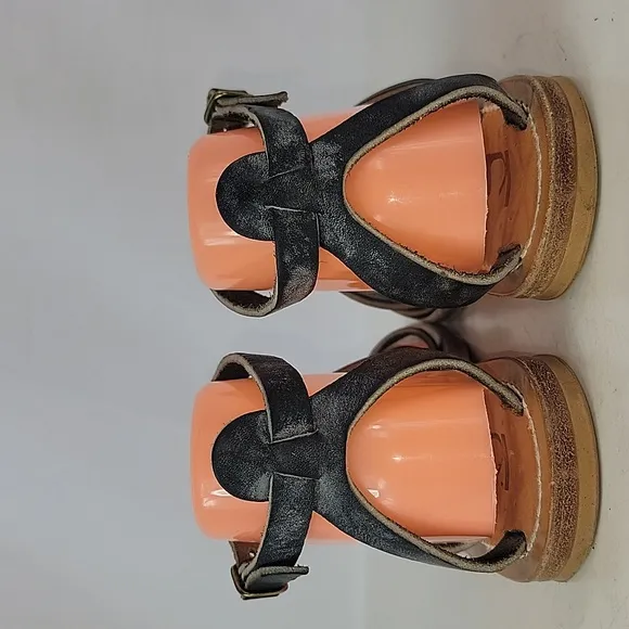 K. Jacques Epicure Black Leather Women's Sandals