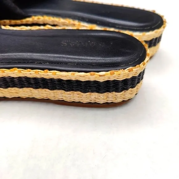 Kaanas Balfour Handmade Chunky Black Slip On Sandals Womens Sandals Size 9M