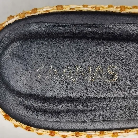 Kaanas Balfour Handmade Chunky Black Slip On Sandals Womens Sandals Size 9M