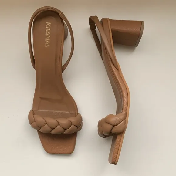 Kaanas Women's Mistico Braided Sandals in Coffee
