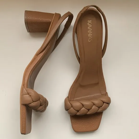 Kaanas Women's Mistico Braided Sandals in Coffee