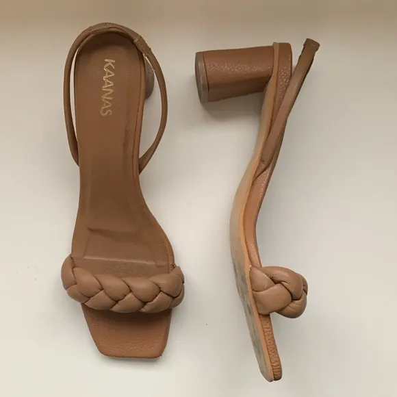 Kaanas Women's Mistico Braided Sandals in Coffee