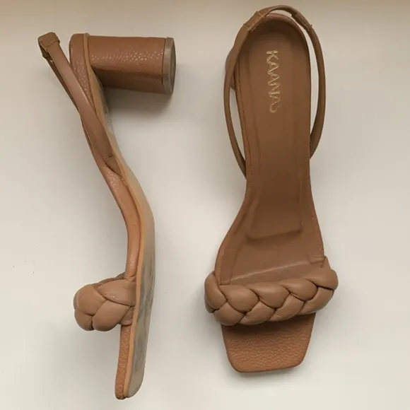Kaanas Women's Mistico Braided Sandals in Coffee