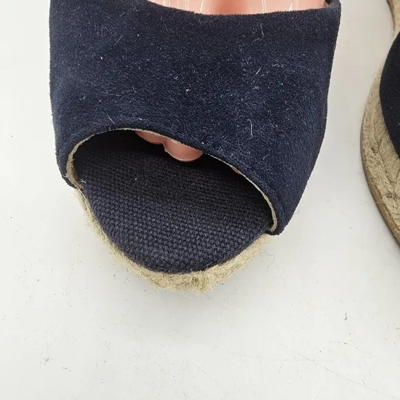 Kanna Laura Wedge Platform Sandals Blue Size 7 US