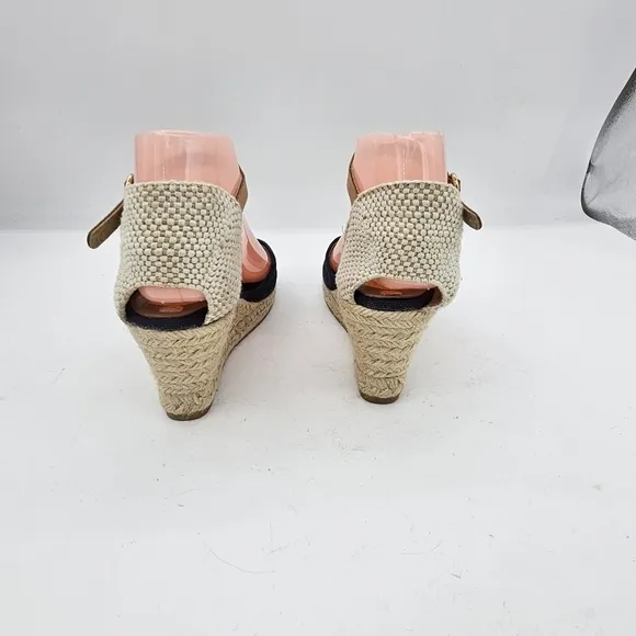 Kanna Laura Wedge Platform Sandals Blue Size 7 US