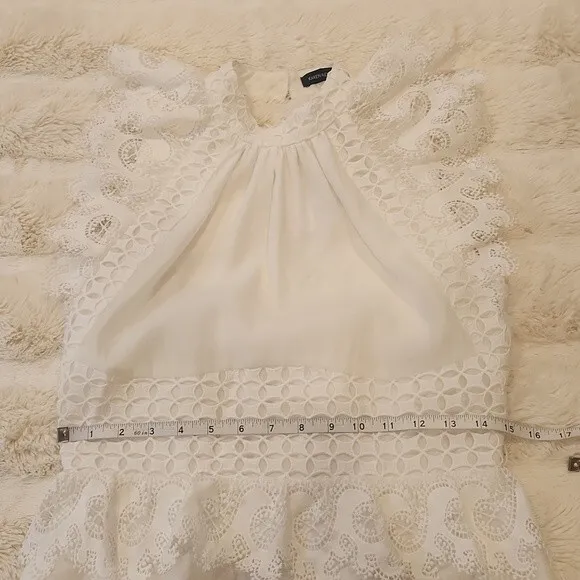 Karen Millen Eyelet and Lace Detail Woven Sleeveless Dress UK size 10-US 6