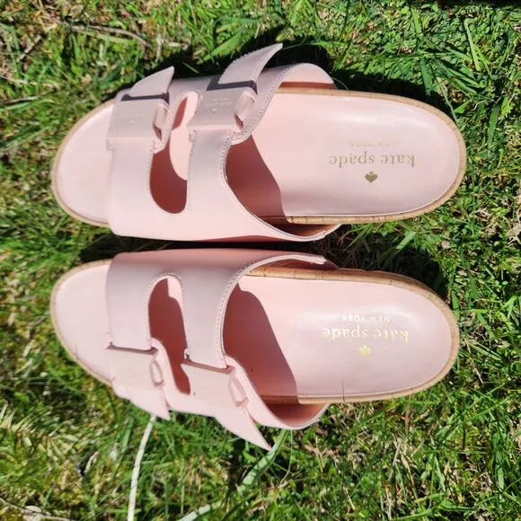 Kate Spade Becca Pink slip on slide sandals size 7