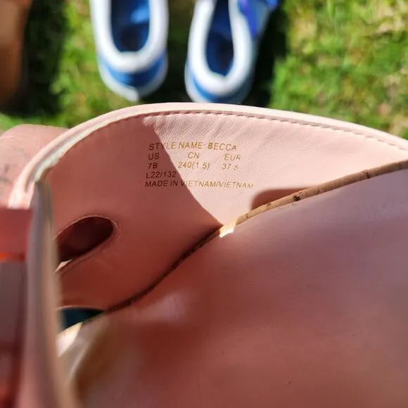 Kate Spade Becca Pink slip on slide sandals size 7