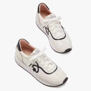 ♠️kate spade Brigitte Mesh Runner, White / Black NIB