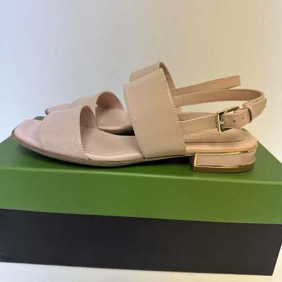 Kate Spade New York Merritt Patent Leather Strappy Sandals Pale Vellum Pink  5.5