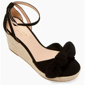 kate spade new york Tianna Espadrille Wedge Sandals Black Size 8.5