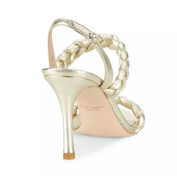 KATE SPADE NEW YORKSAFFRON LEATHER DRESSY SLINGBACK SANDALS size 9.5
