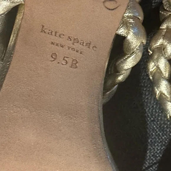 KATE SPADE NEW YORKSAFFRON LEATHER DRESSY SLINGBACK SANDALS size 9.5