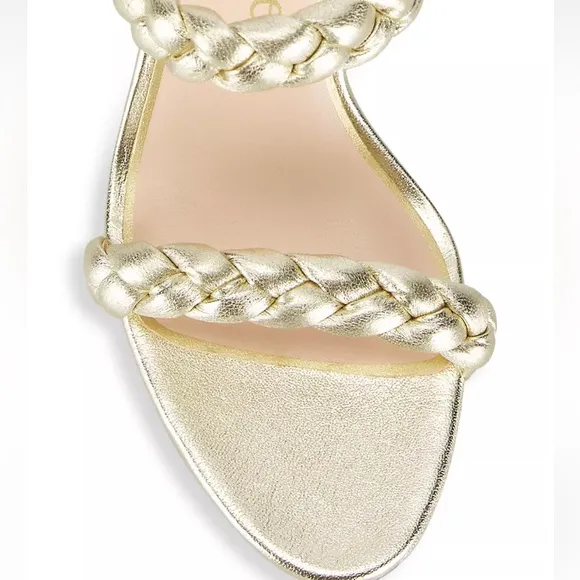 KATE SPADE NEW YORKSAFFRON LEATHER DRESSY SLINGBACK SANDALS size 9.5