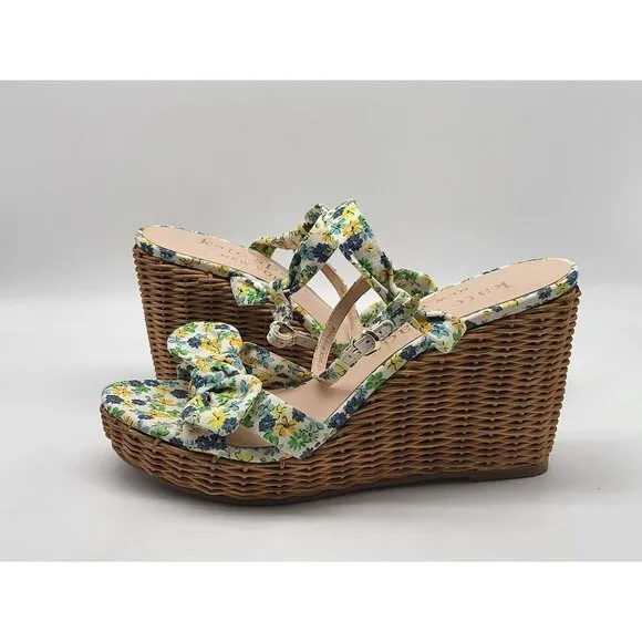 Kate Spade Womens New York Patio Platform Wedge Sandal Floral Medley Parchment