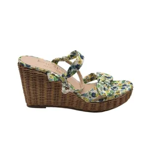 Kate Spade Womens New York Patio Platform Wedge Sandal Floral Medley Parchment