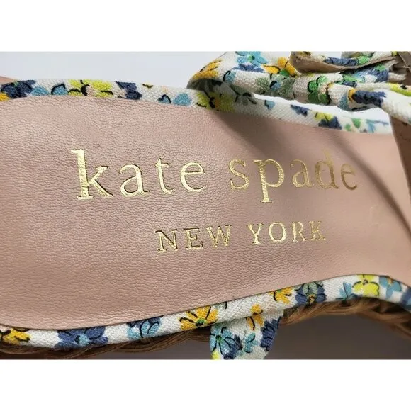 Kate Spade Womens New York Patio Platform Wedge Sandal Floral Medley Parchment