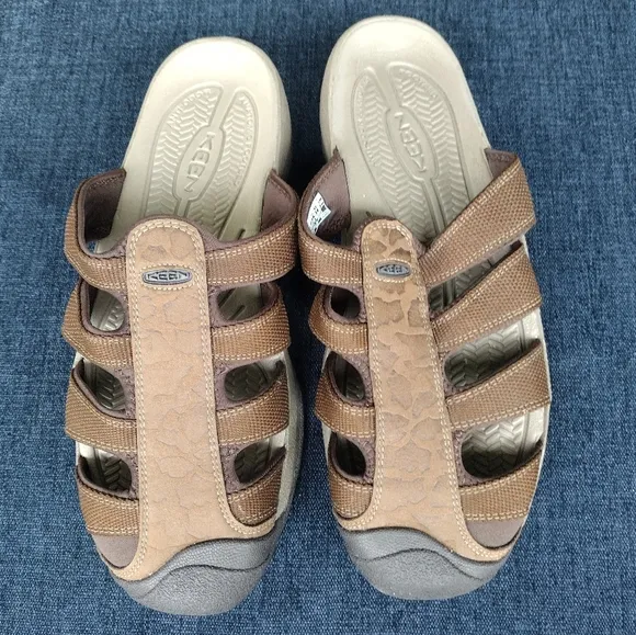 Keen Aruba II Brown Closed Toe Sandals Slides Slip On Hiking Mens Size 11 Shoe
