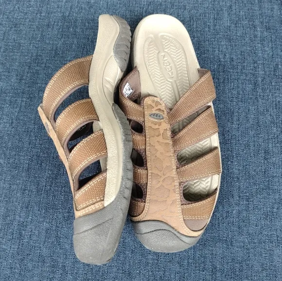 Keen Aruba II Brown Closed Toe Sandals Slides Slip On Hiking Mens Size 11 Shoe