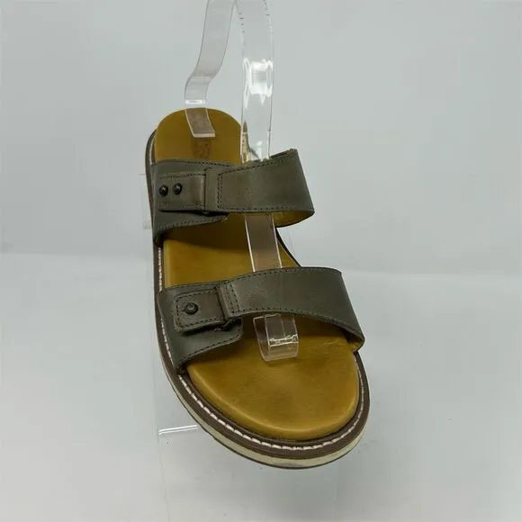 Keen Green Leather Slip On Sandals Size 9 Adjustable Straps Casual Summer