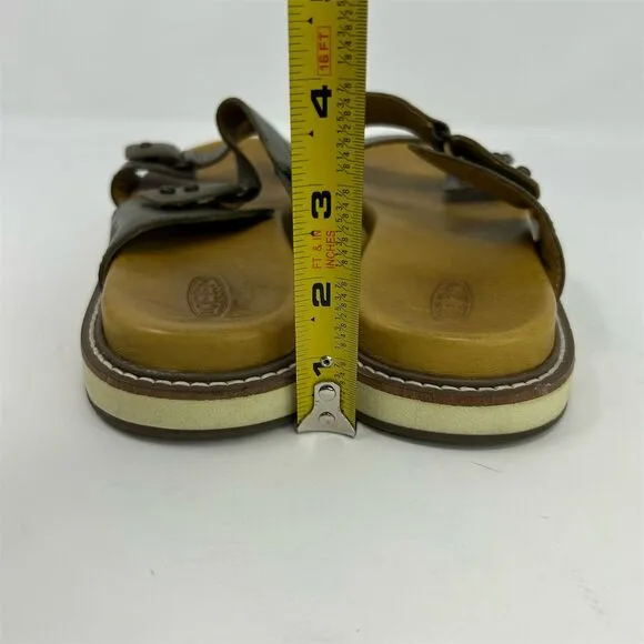 Keen Green Leather Slip On Sandals Size 9 Adjustable Straps Casual Summer