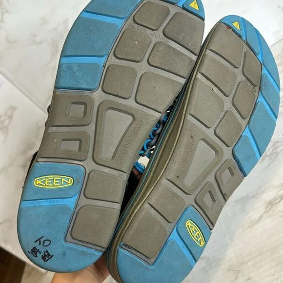 KEEN Men's Black/Blue Danube Trekking Hiking Uneek Sandals size 12
