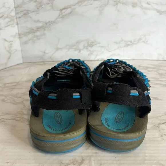 KEEN Men's Black/Blue Danube Trekking Hiking Uneek Sandals size 12