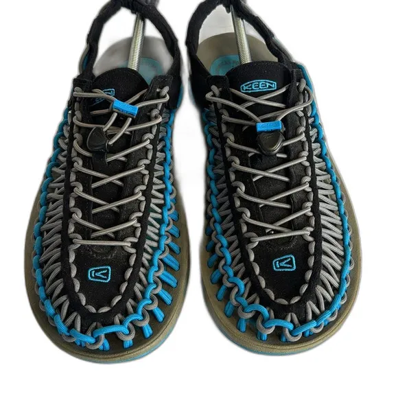 KEEN Men's Black/Blue Danube Trekking Hiking Uneek Sandals size 12