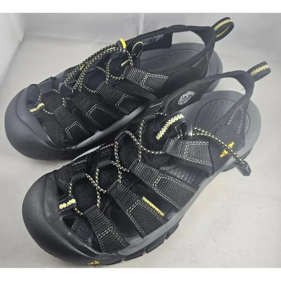 Keen Men's Newport H2, Black  Hiking  Sandals. Razor Siping For Traction Size 8