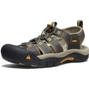 KEEN MEN'S NEWPORT H2 CLOSED TOE WATER SANDALS, RAVEN/ALUMINUM, 8.5 US