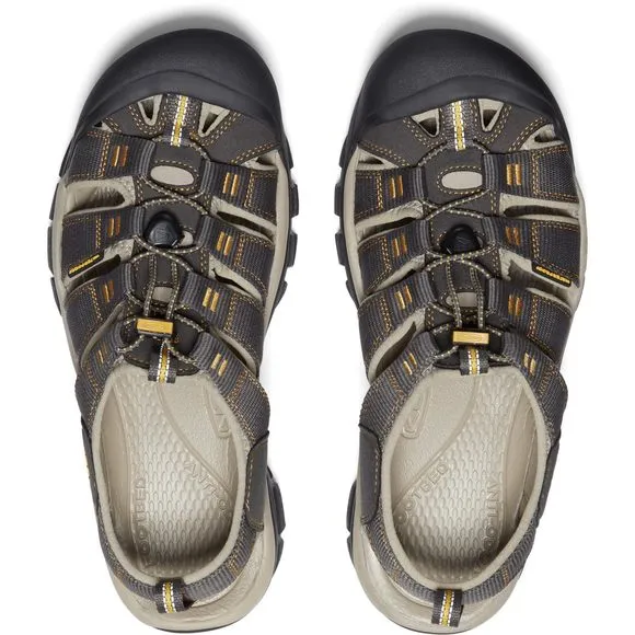 KEEN MEN'S NEWPORT H2 CLOSED TOE WATER SANDALS, RAVEN/ALUMINUM, 8.5 US