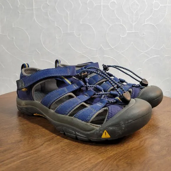 Keen Newport Boys H2 Sandals 7 Blue Depths Gargoyle Athletic Hiking