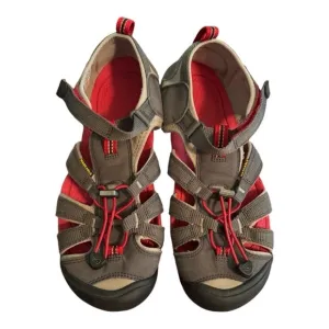 Keen Newport H2 Men’s Hiking Sandals, Gray and Red, Size 7