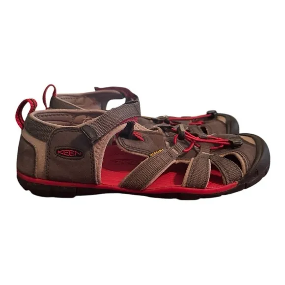 Keen Newport H2 Men’s Hiking Sandals, Gray and Red, Size 7