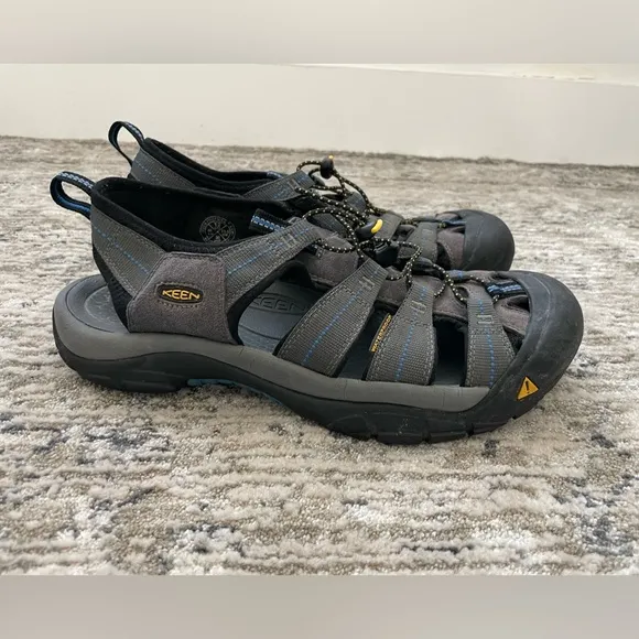 KEEN Newport H2 Mens Size 12 Sport Sandals Hiking Water Shoes Gray Blue 1008399